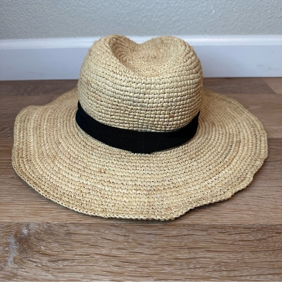 J. Crew 100% Rafia Women's Packable Straw Hat, Size M/L - Picture 7 of 13